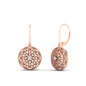 Diamond Filigree Circle Drop Lab Grown Lever Back Earring