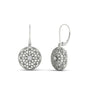 Diamond Filigree Circle Drop Lab Grown Lever Back Earring