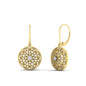 Diamond Filigree Circle Drop Lab Grown Lever Back Earring