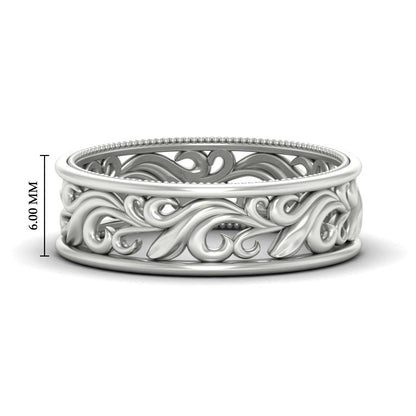 Filigree Women Wedding Band