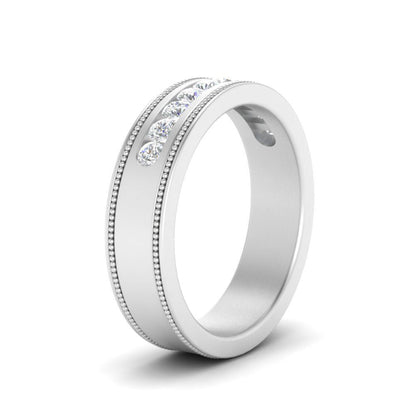 Flat Milgrain Mens Promise Band