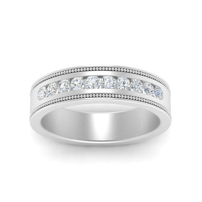 Flat Milgrain Mens Promise Band