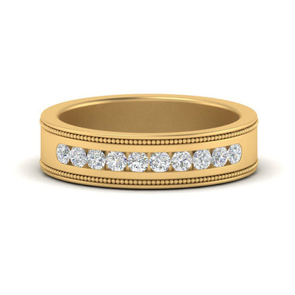 Flat Milgrain Mens Promise Band