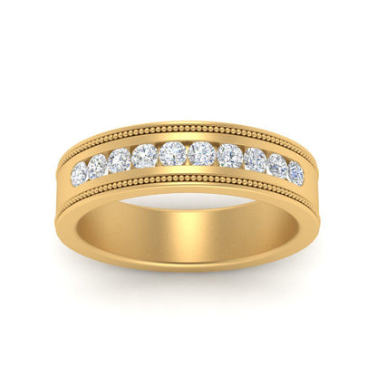 Flat Milgrain Mens Promise Band