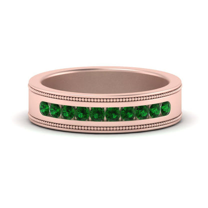 Flat Milgrain Mens Promise Band