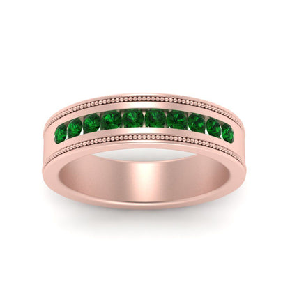 Flat Milgrain Mens Promise Band