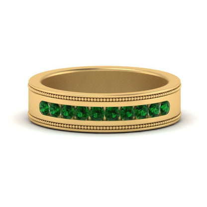 Flat Milgrain Mens Promise Band