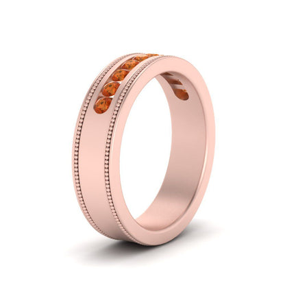 Flat Milgrain Mens Promise Band