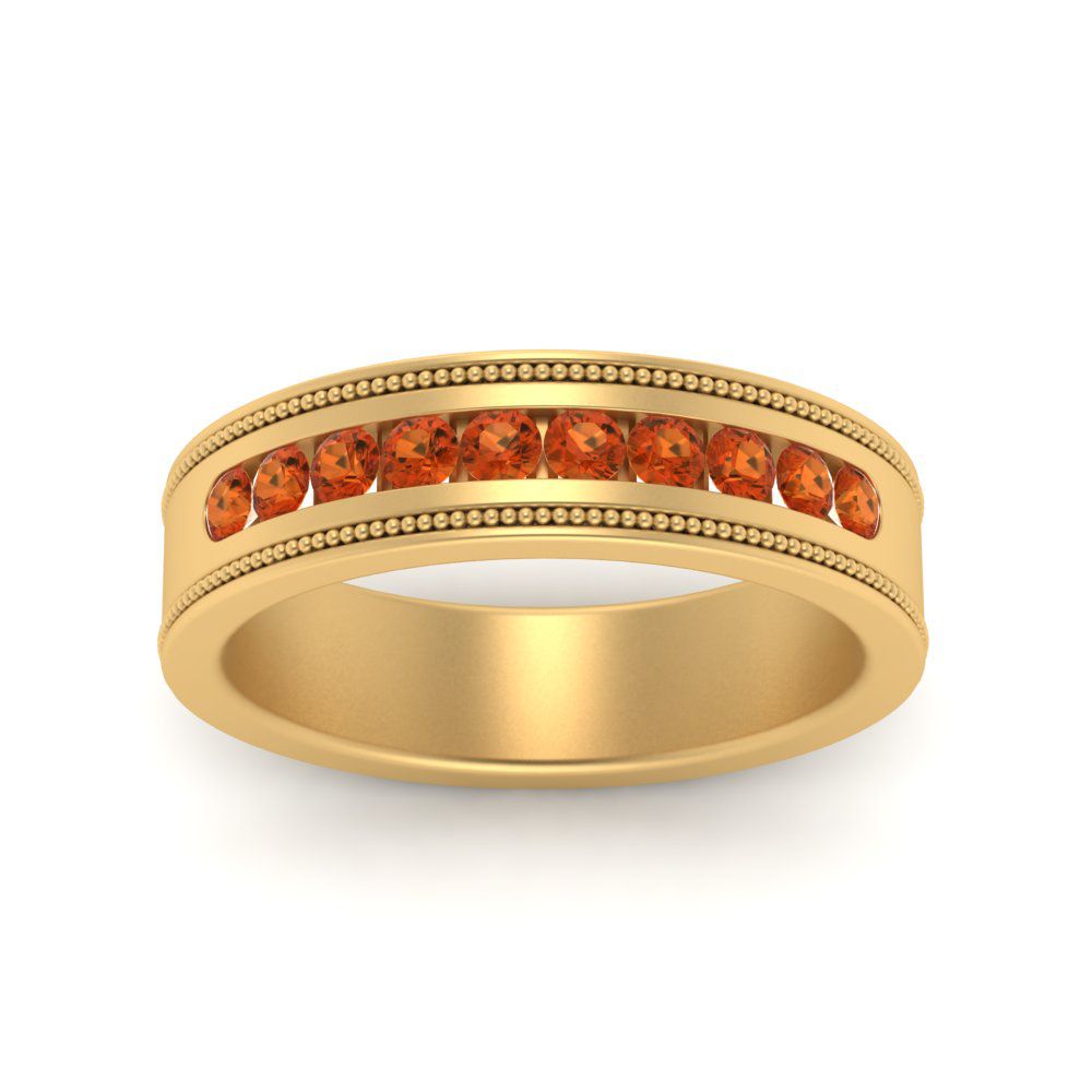 Flat Milgrain Mens Promise Band