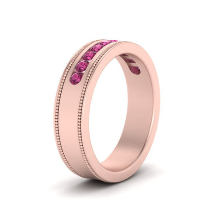 Flat Milgrain Mens Promise Band