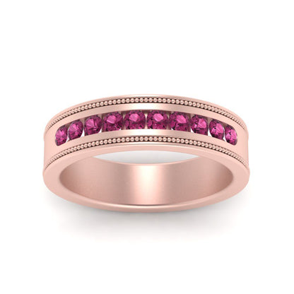 Flat Milgrain Mens Promise Band