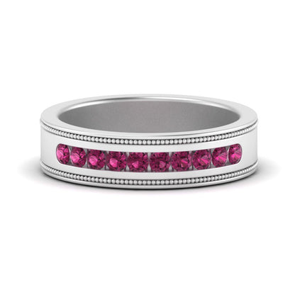 Flat Milgrain Mens Promise Band