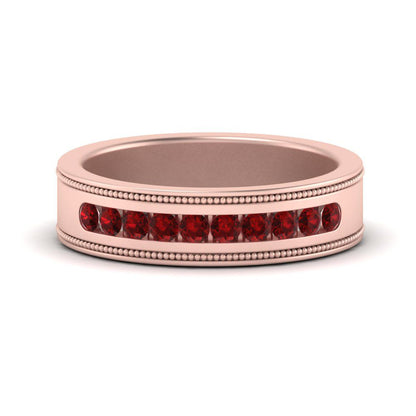 Flat Milgrain Mens Promise Band