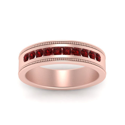 Flat Milgrain Mens Promise Band