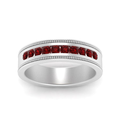 Flat Milgrain Mens Promise Band