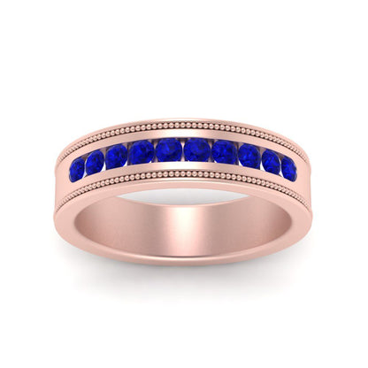 Flat Milgrain Mens Promise Band