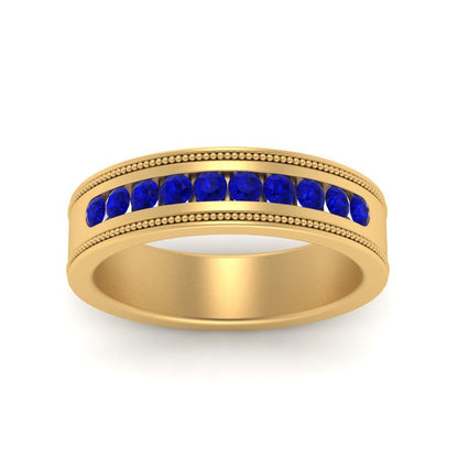 Flat Milgrain Mens Promise Band