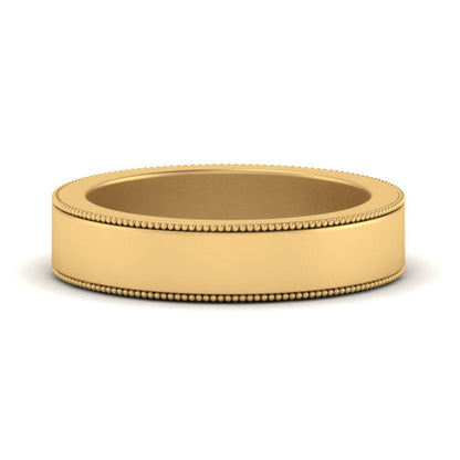 Flat Milgrain Mens Wedding Band