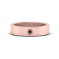 Flat Single Stone Mens Band Engraved