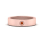 Flat Single Stone Mens Band Engraved