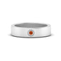 Flat Single Stone Mens Band Engraved