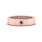 Flat Single Stone Mens Band Engraved