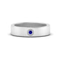 Flat Single Stone Mens Band Engraved