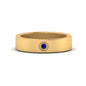 Flat Single Stone Mens Band Engraved