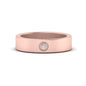 Flat Single Stone Mens Band Engraved
