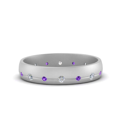 Flush Set Diamond Wedding Band