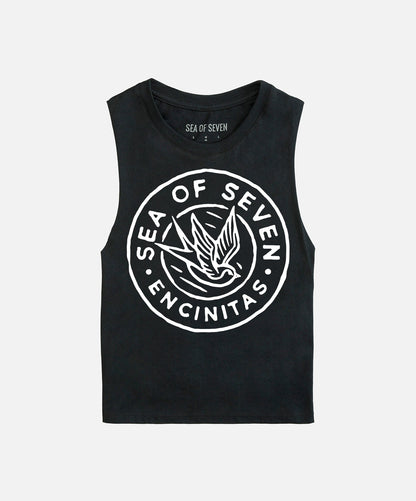 Fly With Us Womens Racerback Crop Top
