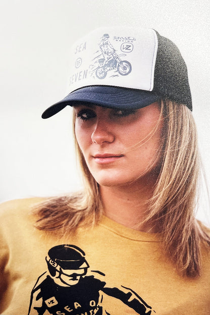 For The Win Youth Trucker Hat - White and Black