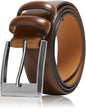 Genuine Leather Belt for Men – Zinc Alloy Buckle, 1.25" Strap