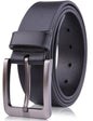 Genuine Leather Belt for Men – Brushed Nickel Buckle, 1.5" Strap