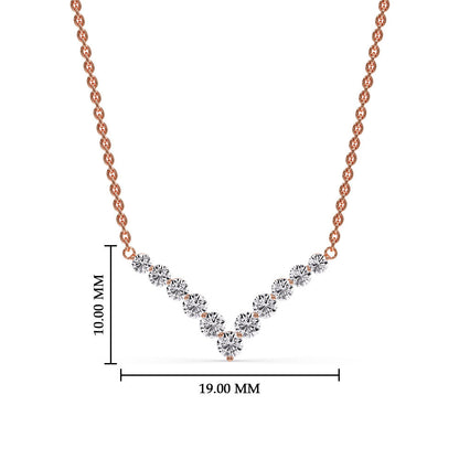 Round Graduated V-Necklace
