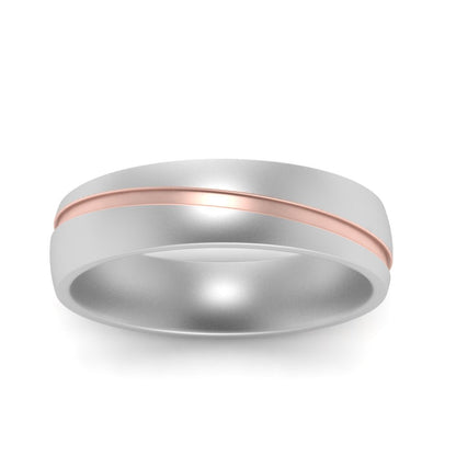 Grooved 2 Tone Mens Band