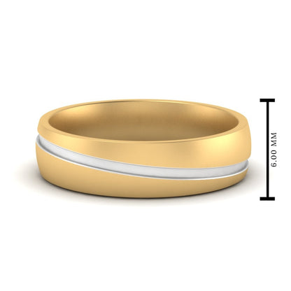 Grooved 2 Tone Mens Band
