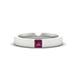 Half Bezel Solitaire Mens Engagement Ring