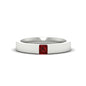Half Bezel Solitaire Mens Engagement Ring