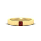 Half Bezel Solitaire Mens Engagement Ring