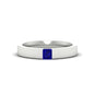 Half Bezel Solitaire Mens Engagement Ring