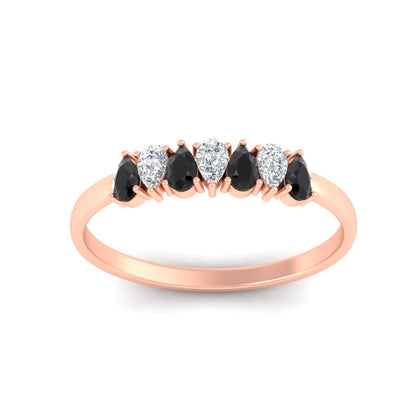Half Carat 7 Stone Wedding Band Diamond Teardrop