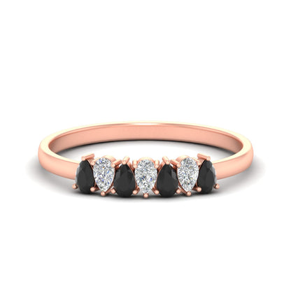 Half Carat 7 Stone Wedding Band Diamond Teardrop