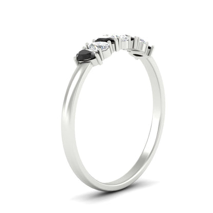 Half Carat 7 Stone Wedding Band Diamond Teardrop
