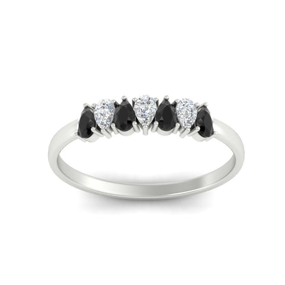 Half Carat 7 Stone Wedding Band Diamond Teardrop