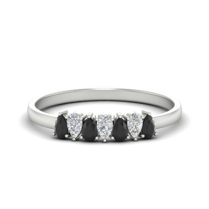 Half Carat 7 Stone Wedding Band Diamond Teardrop