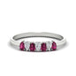 Half Carat 7 Stone Wedding Band Diamond Teardrop