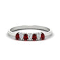 Half Carat 7 Stone Wedding Band Diamond Teardrop