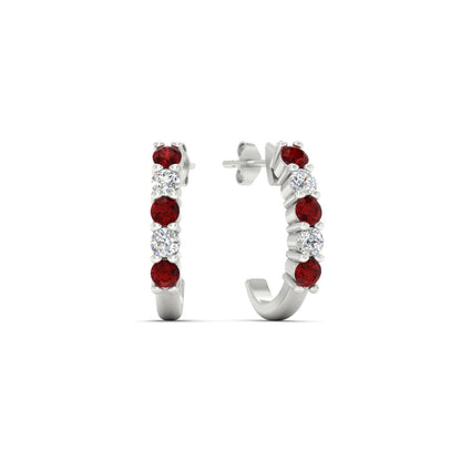 Half Huggie Hoop Earring