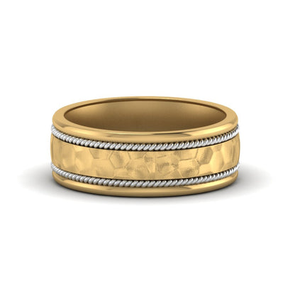 Hammered 2 Tone Mens Band